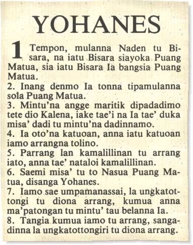 Toraja yerel dili konuşma